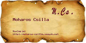 Moharos Csilla névjegykártya