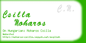 csilla moharos business card
